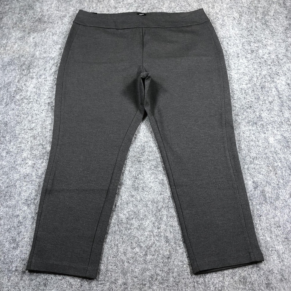 Express Pants Womens XXL Gray Ponte Tapered Pull On Stretch Dress Work Career